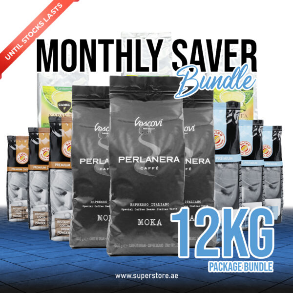 Monthly Saver Bundle – 12KG Festive Pack - Coffee Beans, Topping Karak Tea and Choco Powder