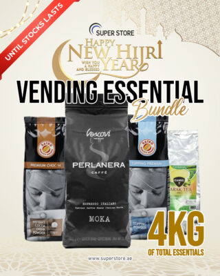Vending Essential Bundle – 4KG Pack - Coffee Beans, Topping Karak Tea and Choco Powder