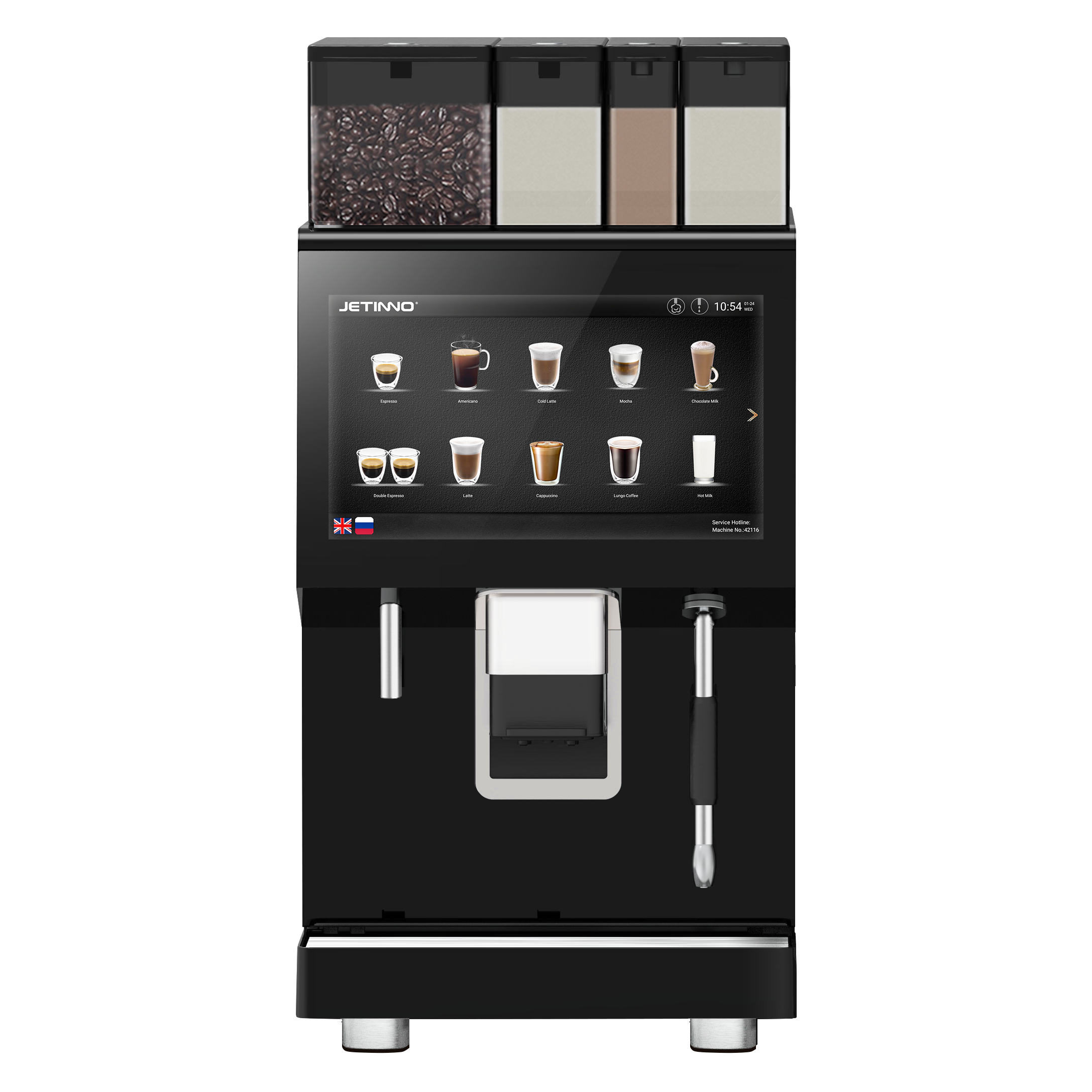 JETINNO JL35 Commercial HoReCa Coffee Machine with Fresh Milk & Syrup Station - Image 4