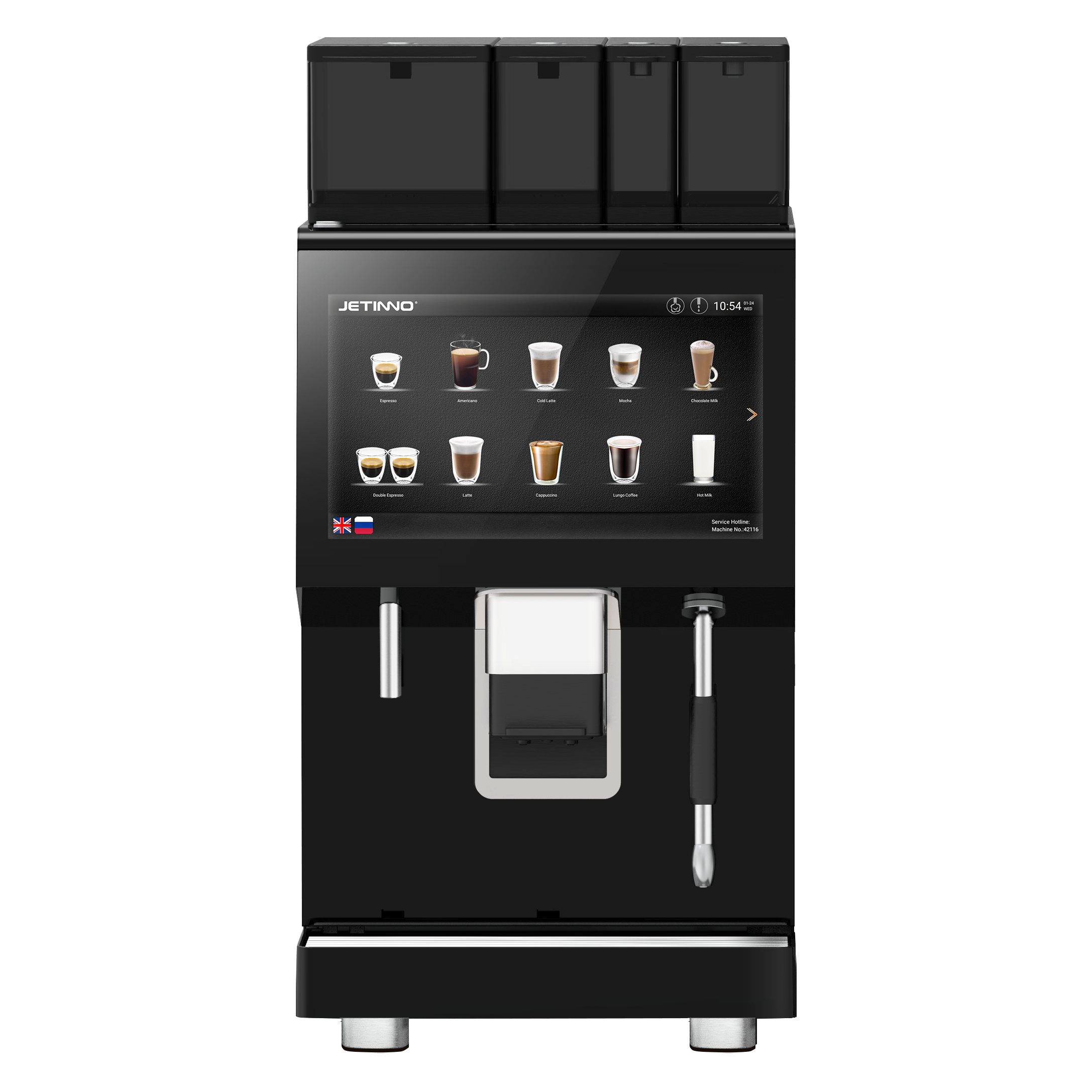 JETINNO JL35 Commercial HoReCa Coffee Machine with Fresh Milk & Syrup Station - Image 3