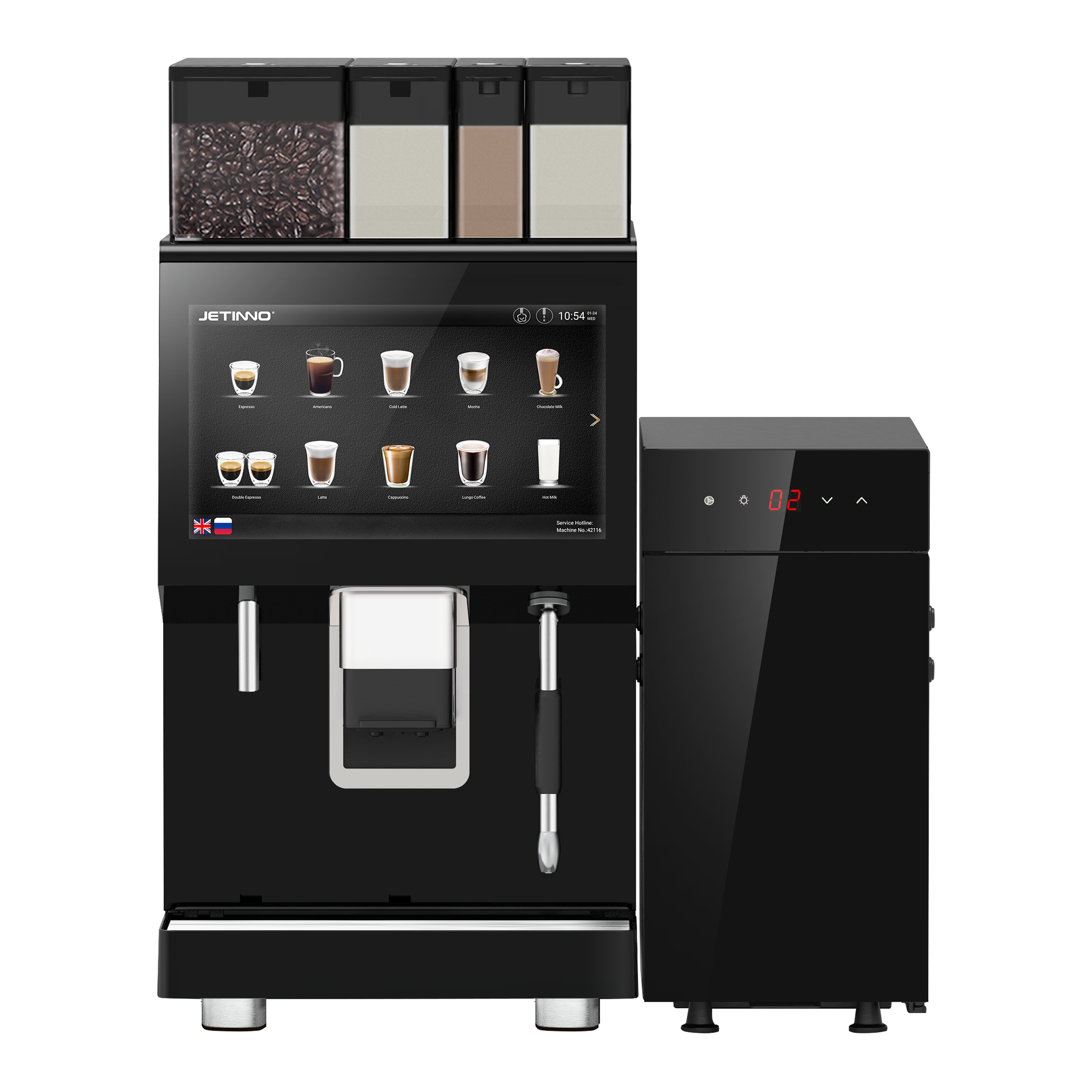 JETINNO JL35 Commercial HoReCa Coffee Machine with Fresh Milk & Syrup Station - Image 2