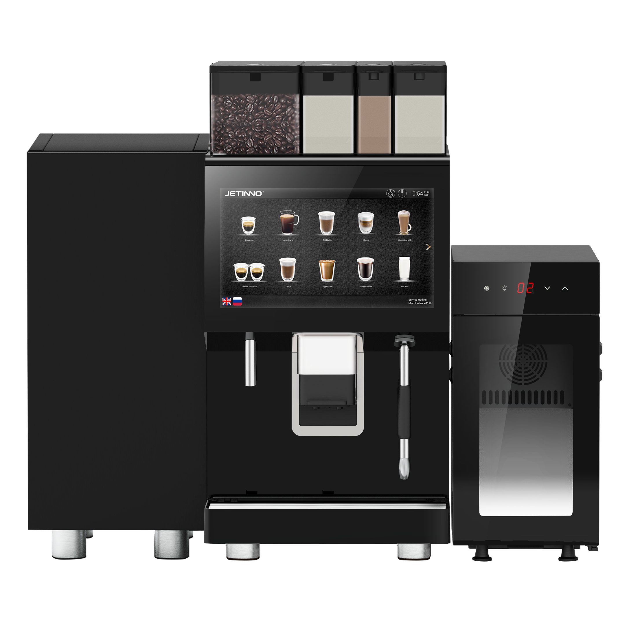 JETINNO JL35 Commercial HoReCa Coffee Machine with Fresh Milk & Syrup Station - Image 5